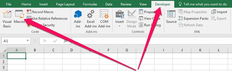 excel mac developer tab macros