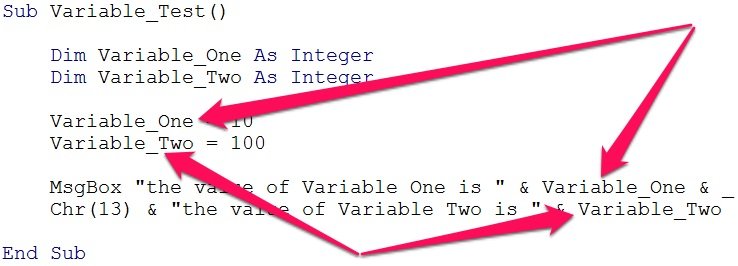 Declared VBA variable