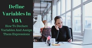 Excel VBA Tutorial about defining and declaring variables