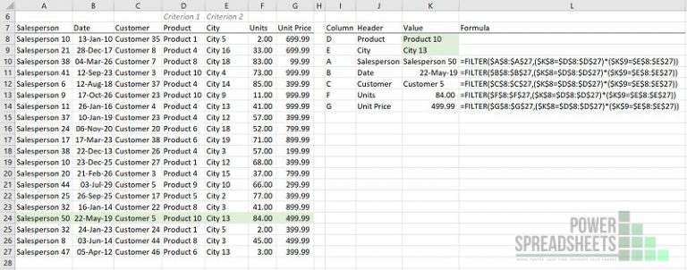 Excel VLookup Multiple Criteria with the FILTER Function in 2 Easy Steps