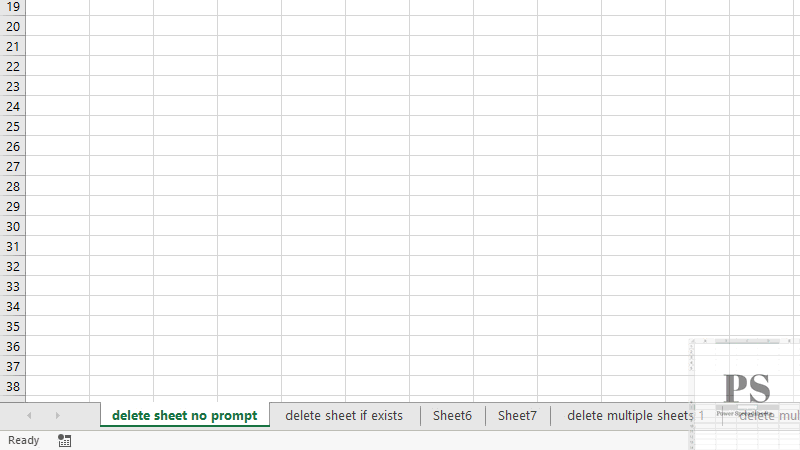 Macro deletes sheet with no prompt