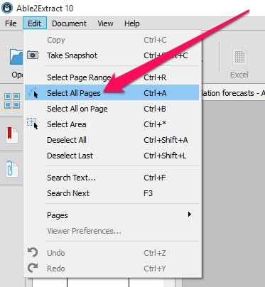 Option to select all pages in PDF converter