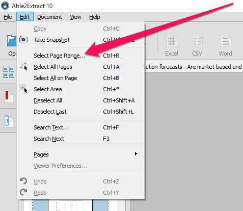 how to copy from pdf to excel with reader